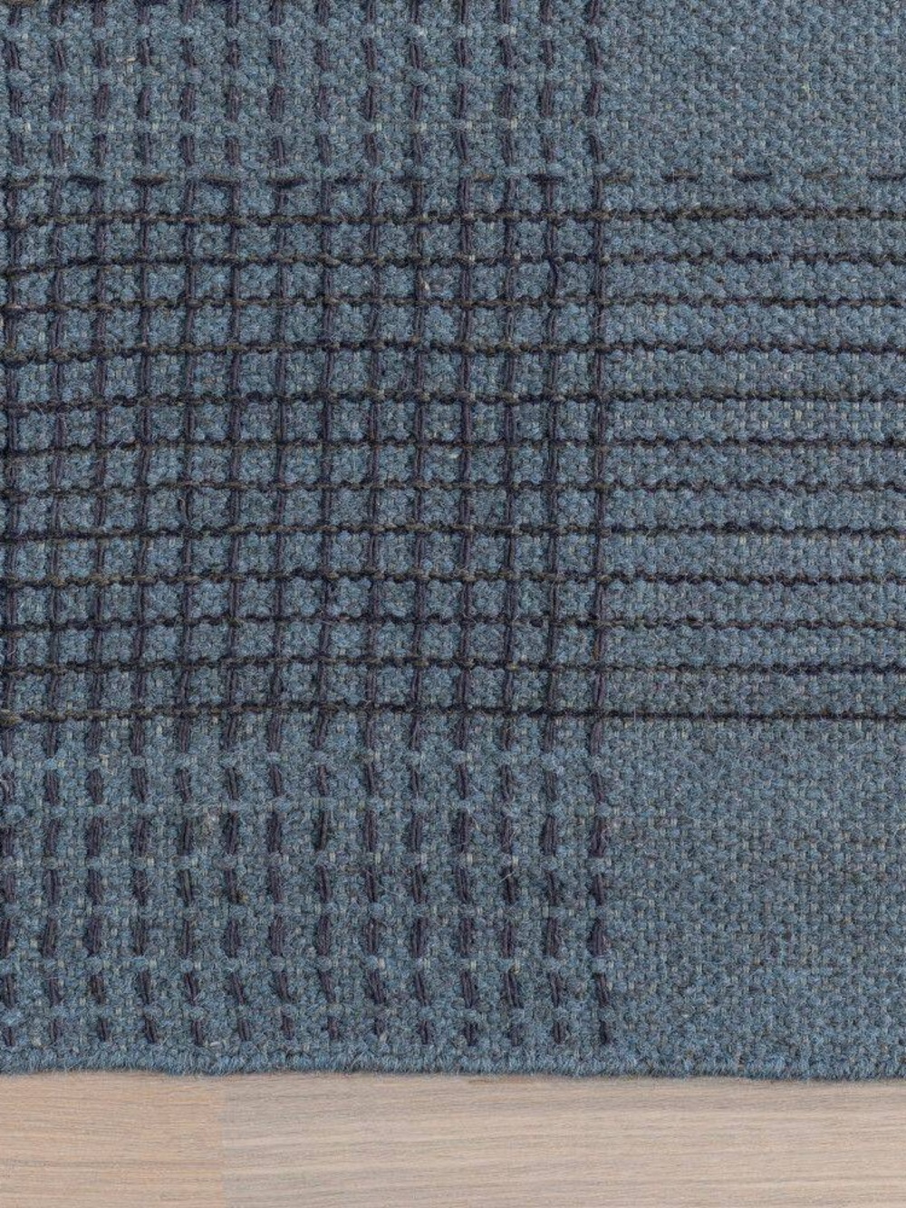 Blue Check Pattern Home rug - Picture 3 of 5